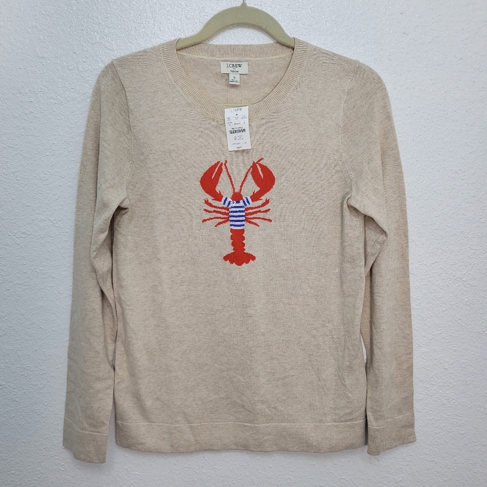 J. Crew Factory Sequin Lobster Teddie Sweater CA416 NWT - Picture 4 of 10